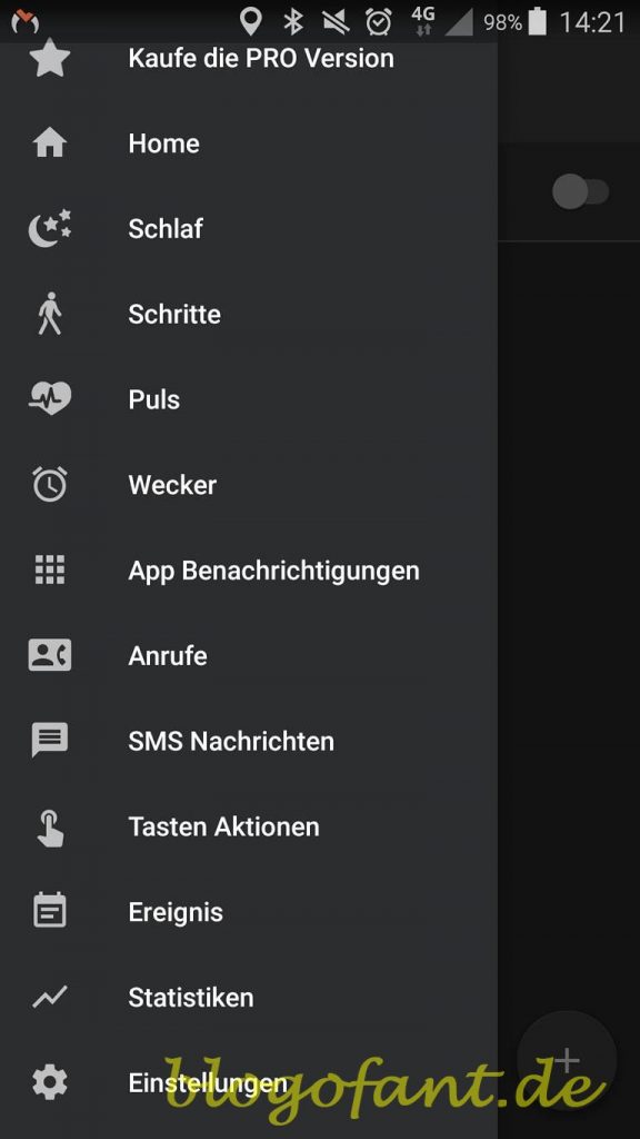 Mi Band Master - Die App für das Mi Band 39 MiBandMaster Menu 1
