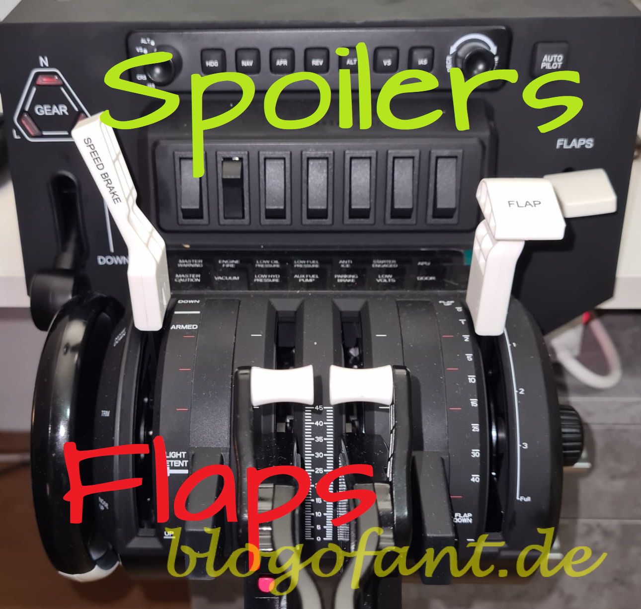 Honeycomb Bravo – FBW 32NX – Klappen, Luftbremsen & Trimmung 4 HBTQ SpFl
