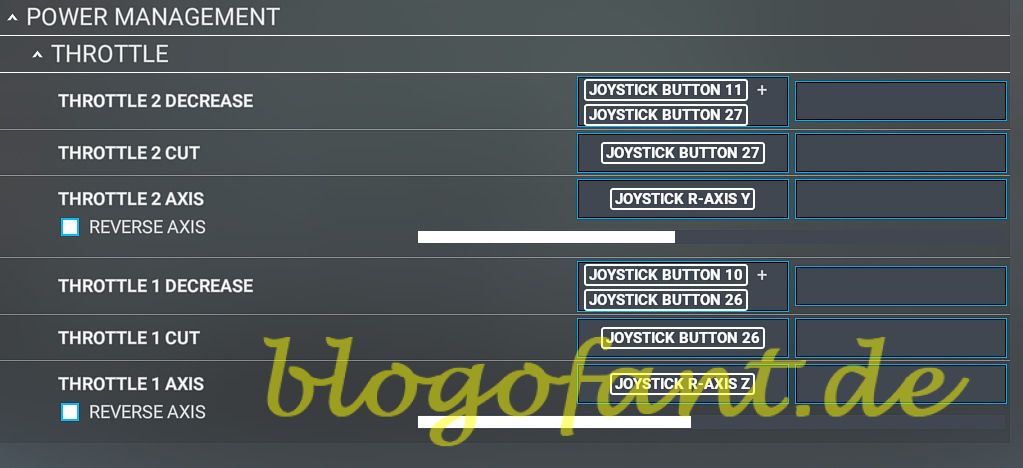 Honeycomb Bravo - FBW 32NX - Settings MSFS 13 MSFS PowerManagement