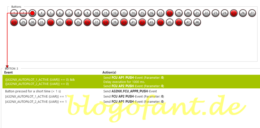 Honeycomb Bravo – FBW 32NX – Pilote automatique 33 Spad.Next Button 3