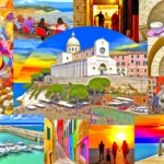 DALL·E 2024 03 21 08.07.58 A vibrant and picturesque scene that captures the essence of spending 8 hours in Ancona Italy. The image is a collage that includes iconic landmarks