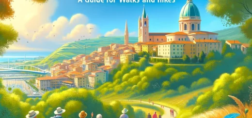 DALL·E 2024 03 21 09.48.20 A vibrant and inviting cover image for a walking and hiking guide titled Discovering Ancona on Foot A Guide for Walks and Hikes. This cover feature